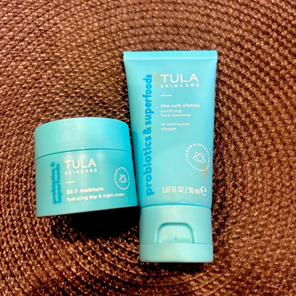 Tula travel size set! Never used. Unbroken seal! Facewash and moisturizer!